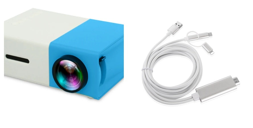 HD 1080P Mini Projector Portable Home Cinema